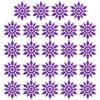 24TE Christmas Snowflake Pendant 24pcs/set Glitter Plastic Hanging Pendant Ornament for Xmas Tree Window Wall Decoration
