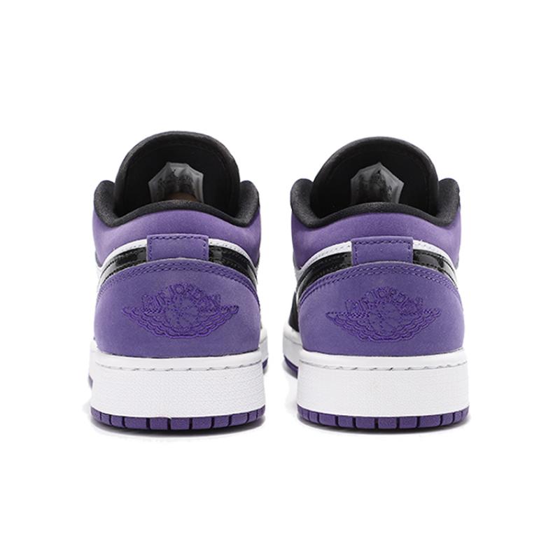Air Jordan 1 Low 'Court Purple Black Toe' Gs Jordan 553560-125