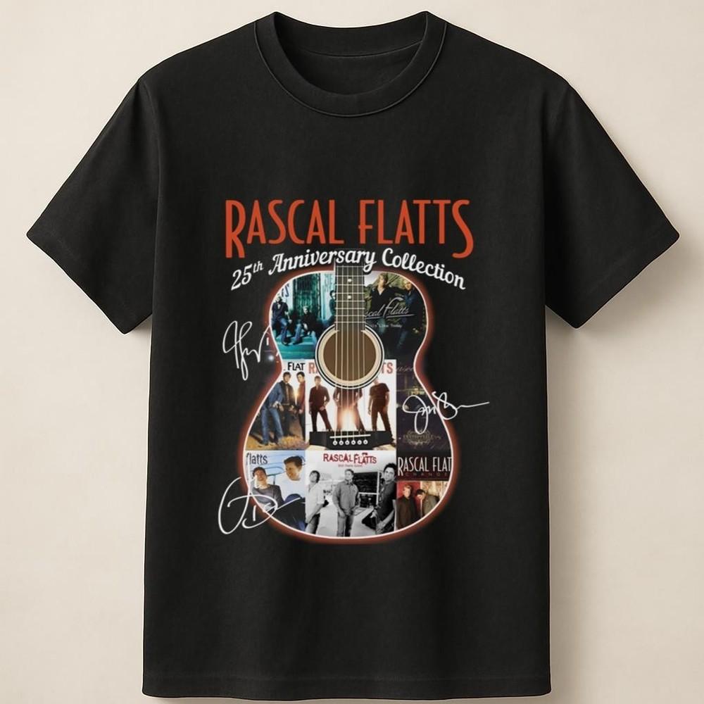 Rascal Flatts Guitar Art With Album Tribute And Signatures Unisex T Shirt Unisex T-Shirt S