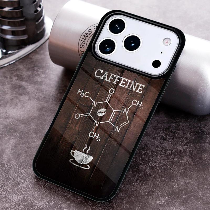 Science Chemistry Caffeine Phone Case For iPhone 17,16e,15,14,13,12,11,Mini,Pro,MAX Soft Silicone Cover