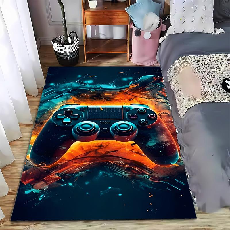 

Green Soccer Field Pattern Carpet with White Field Lines for Sports Fans Decor Suitable for use as an anti-slip for room and bedroom sofas 40x60cm( 15x23in )