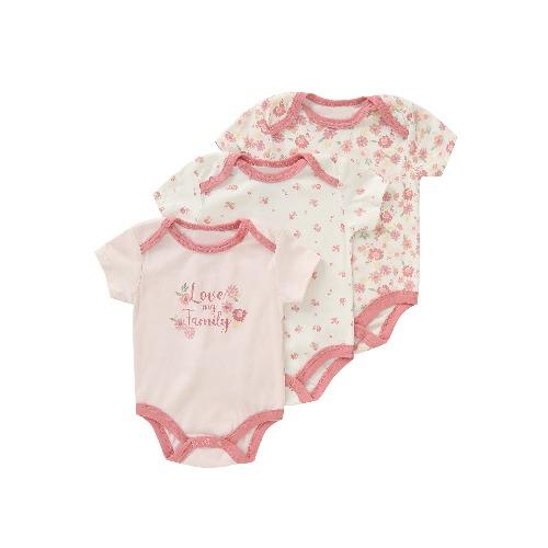 New Three-piece Baby Clothes Fart Clothes Short-sleeved Summer Printed Children's Clothing Baby One-piece Suit