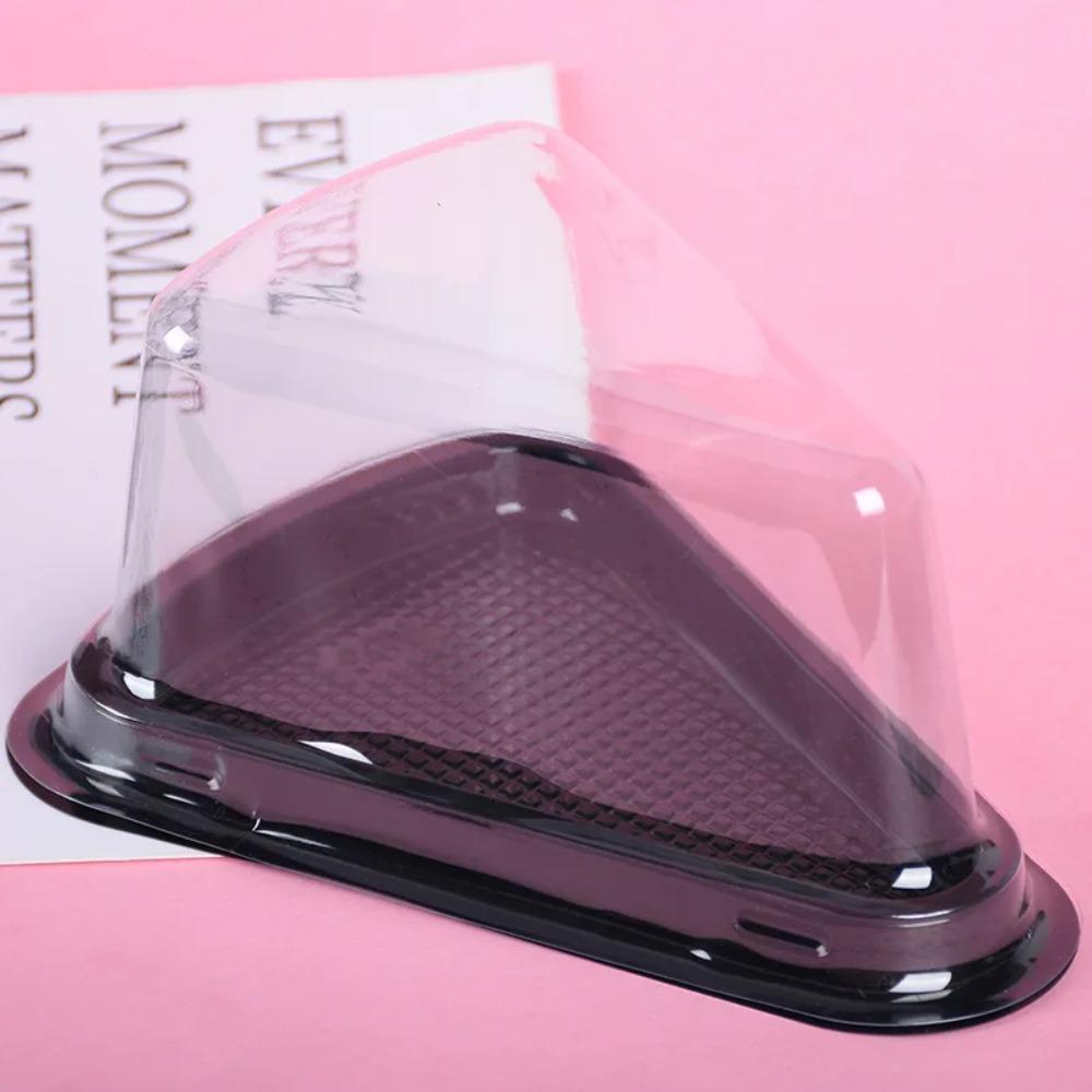 50Pcs Disposable Cheesecakes Box Plastic Dessert Containers Durable Cake Slice Boxes Restaurant