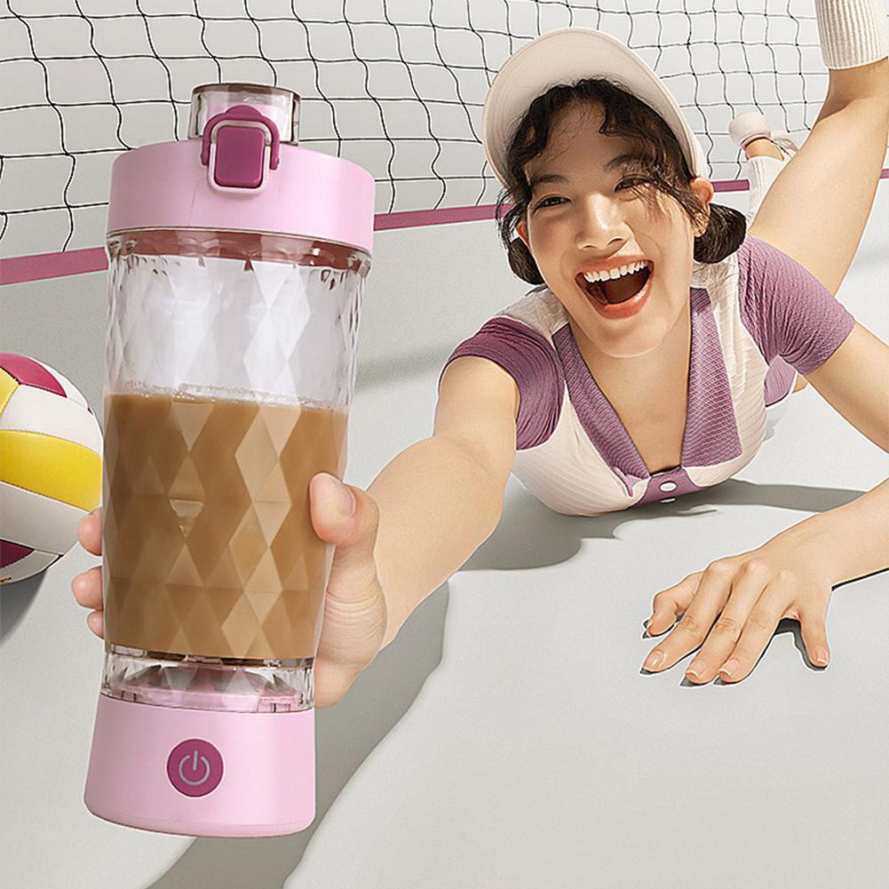 22oz/650ml Electric Automatic Protein Shake Mixer Portable Shaker Cups Water Drink Mixer Bottles Portable Bottles for Gym Sport