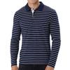 Men's high-end golf striped polo shirt t-shirt men's lapel Paul shirt long sleeve tops