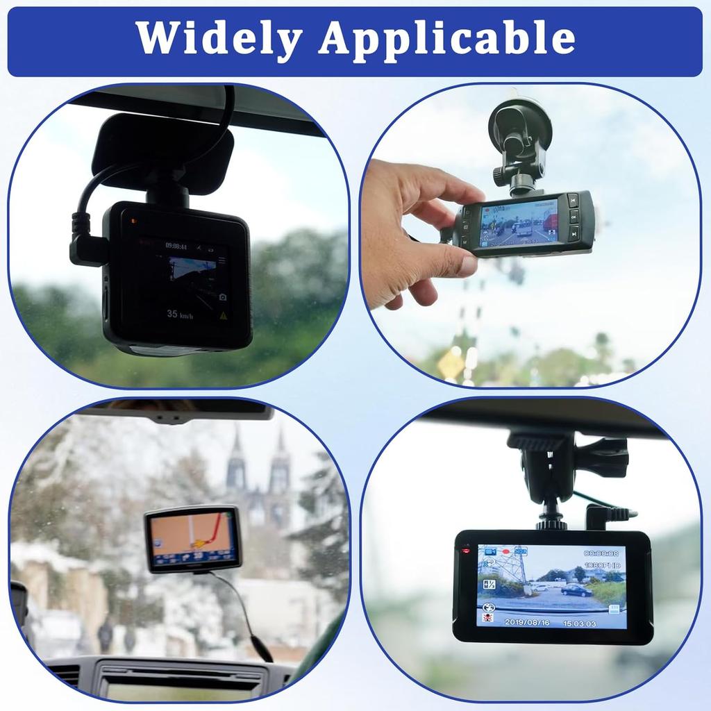 8Pcs Sticker Shield for Windshields, Clear Electrostatic Stickers Double-Sided Adhesive Pad Static Cling Window Film for Dash Cam Mounting