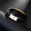 Nuovo Braccialetto in Pelle Intrecciato a Mano Semplice Dorato Europeo e Americano Accessori alla Moda Trendy