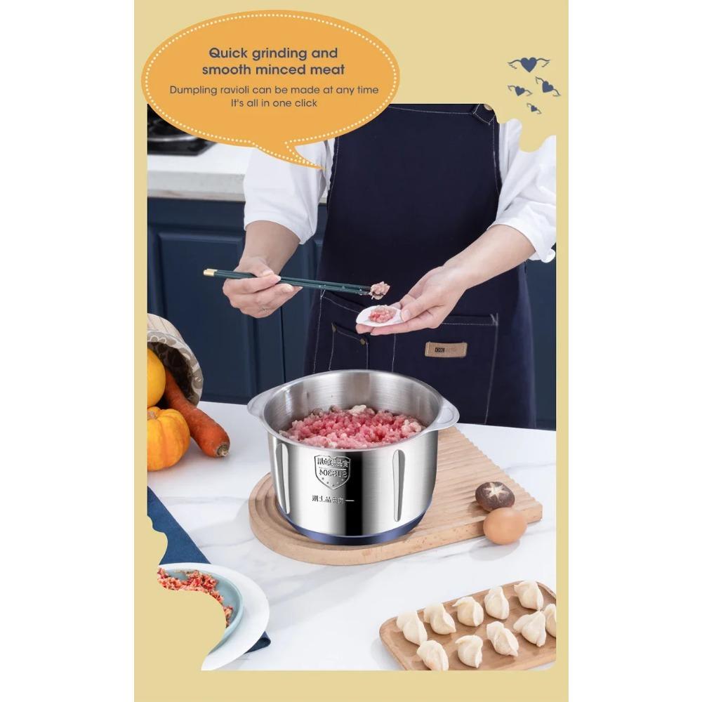 Электрические мясорубки 5/3/2 л Измельчитель продуктов из нержавеющей стали Многофункциональный овощерезка Процессор Измельчитель Кухонные блендеры