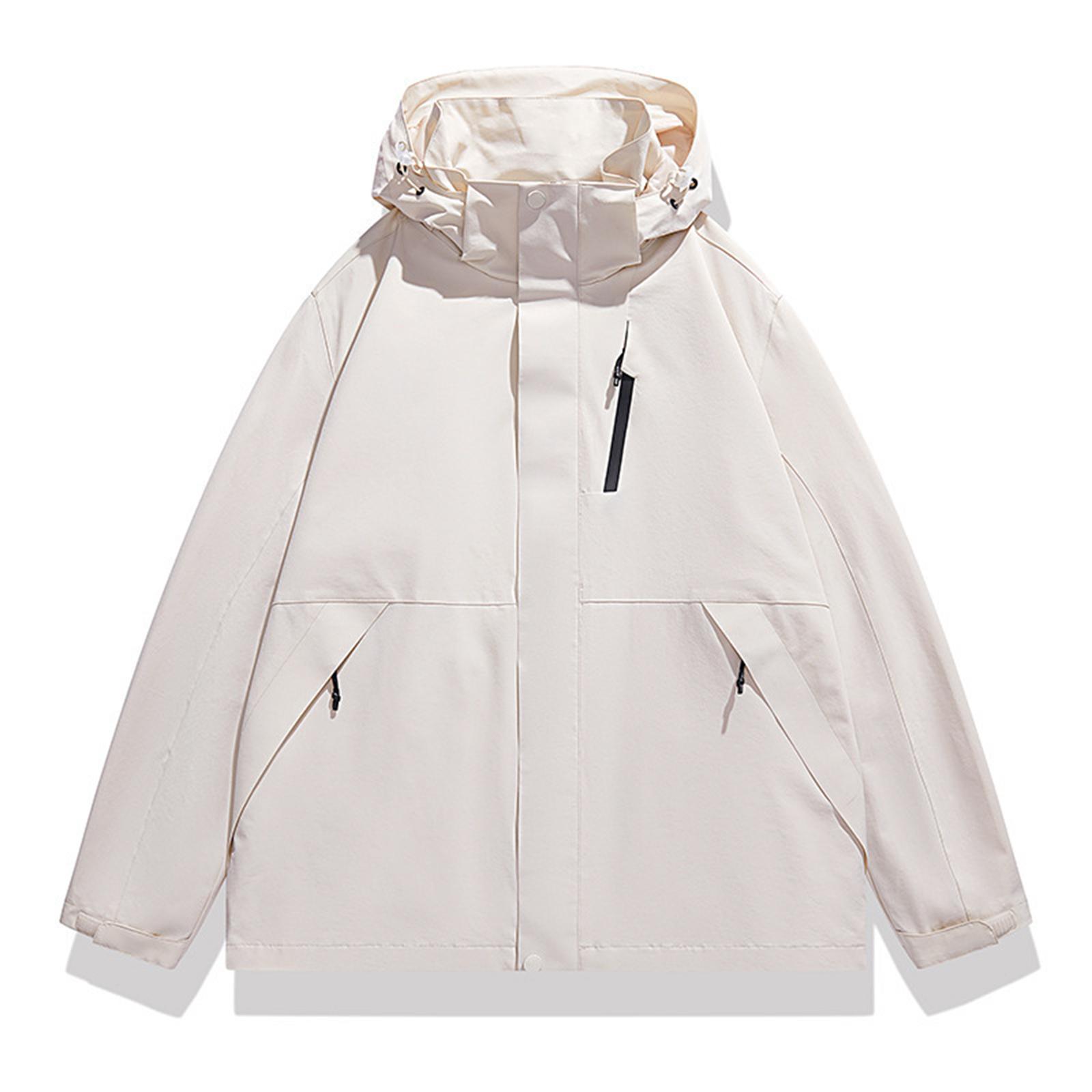 

Men s Solid Color Jacket Light Workwear Style Jacket Men s Hooded Trendy Sports Casual Jacket XXXL