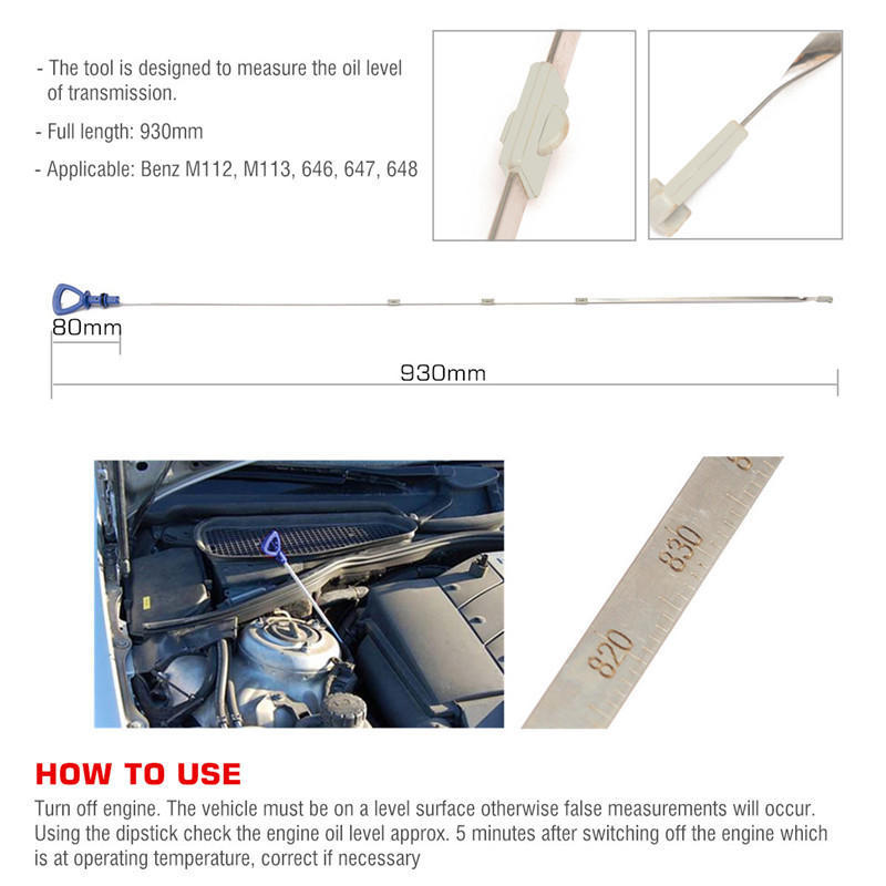 Buy 930mm Engine Oil Dipstick For Mercedes Benz M112, M113, 646, 647