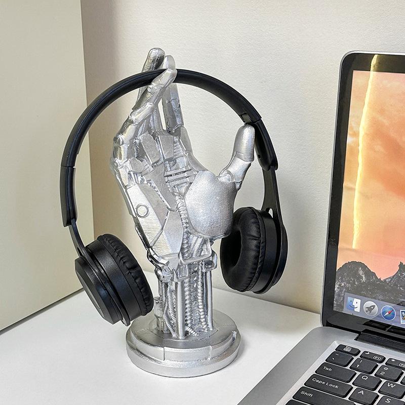 Creative Game Controller Desktop Stand Cyberpunk Mechanical Arm Simulated Robot Hand Sculpture Mechanical Hand Staute Decor