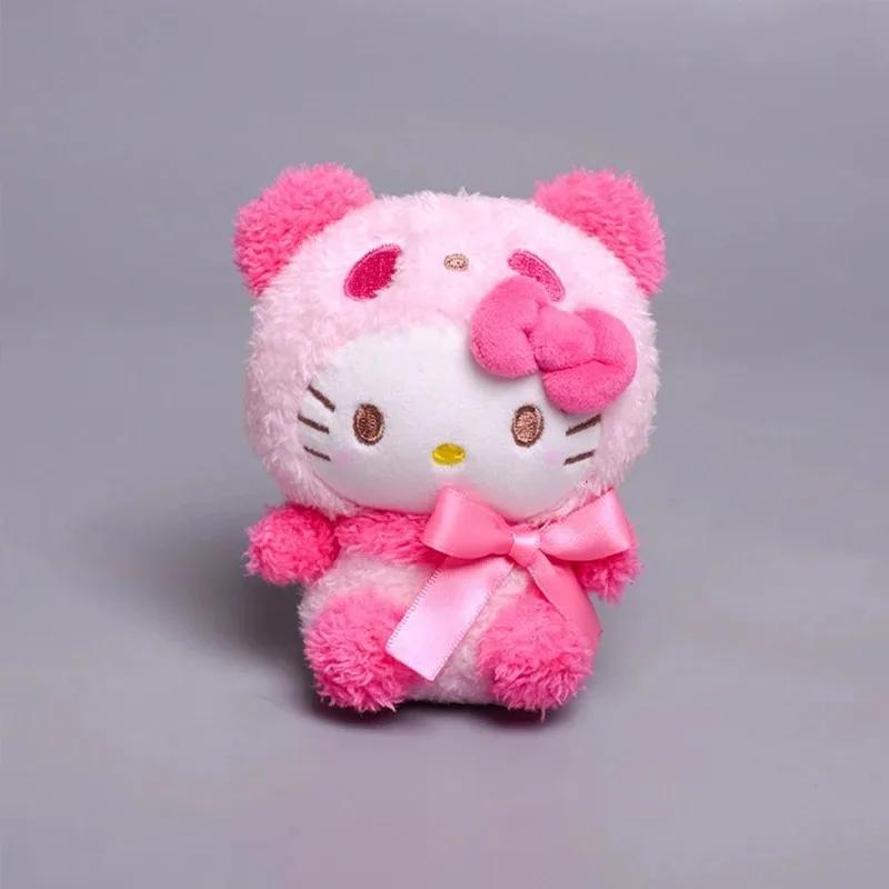 #Kawaii Sanrio Keychain Plush Anime Kuromi Doll Keyring Hello Kitty Plushie Cinnamoroll KeyChains Bag Pendant Toy#