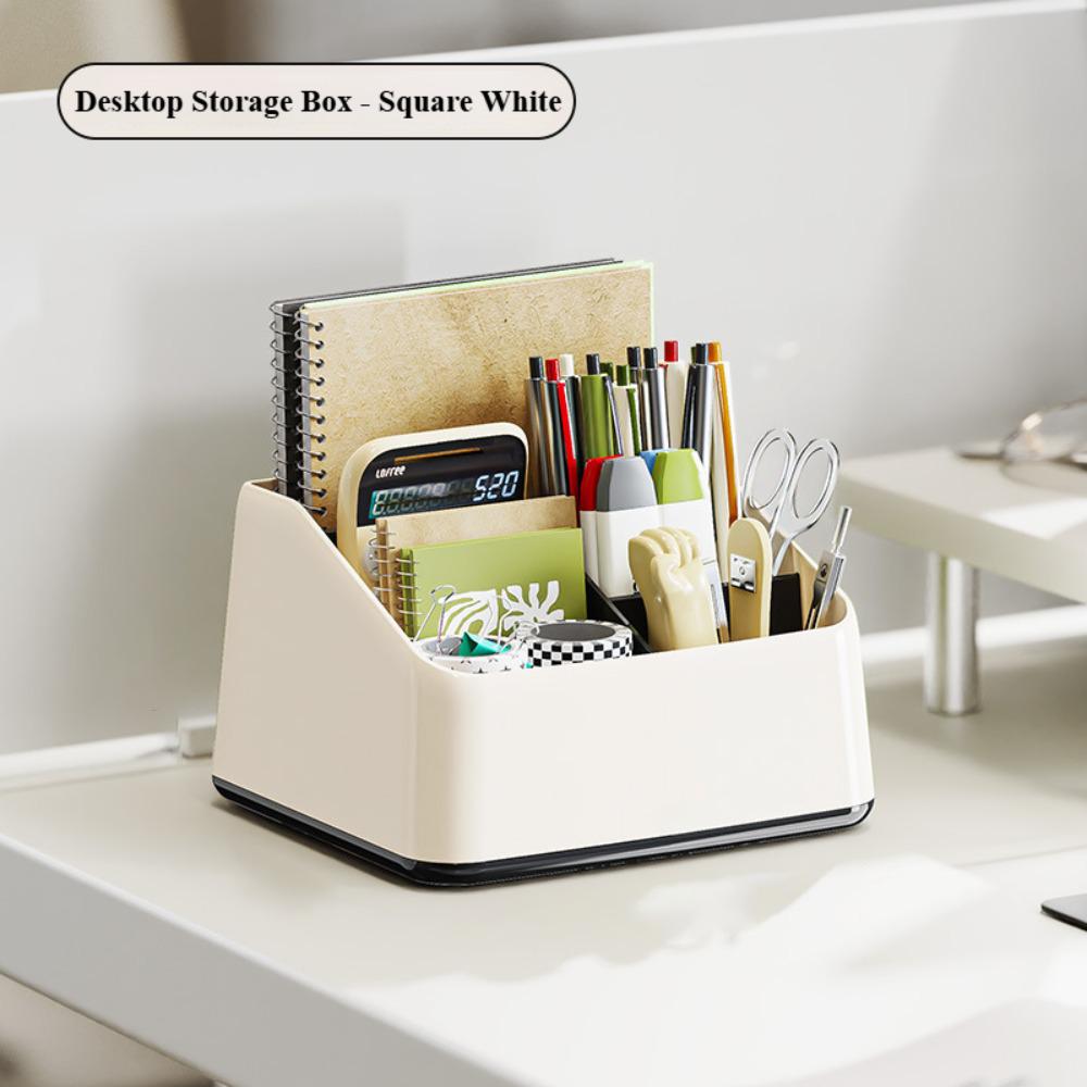 Student Storage Box Large Capacity Stationery Organizer Case Simple Desktop Organizer Hotel Style 6