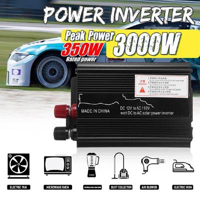 12V/24 To AC 110v/220V 3000W Sine Wave Solar Inverter DC 12V 220V Peaks Power Voltage Transformer Converter