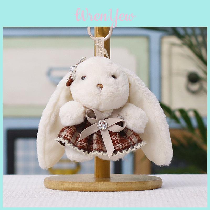Plush Bunny Keychain With Dress Cute Cartoon Toy For Girls And Boys