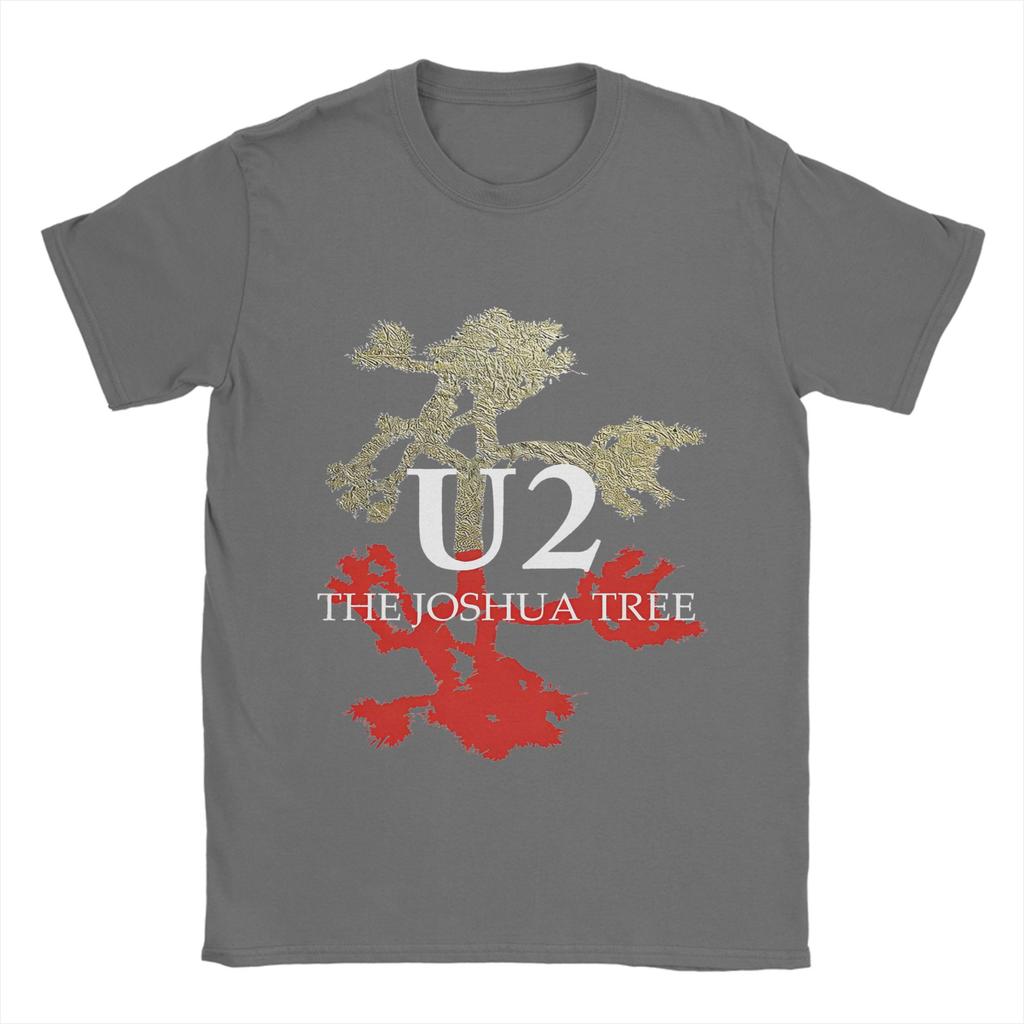 Mens U2 Rock Band T Shirts Pure Cotton Clothing Fashion Short Sleeve Crew Neck Tees Big Size TShirt