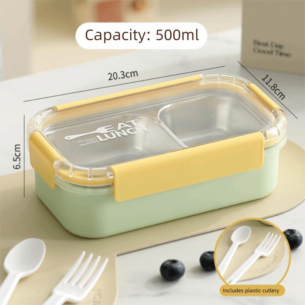 Thermal Insulation Divided Lunch Box 304 Stainless Steel Food Container Bento Box  For Meal Prep