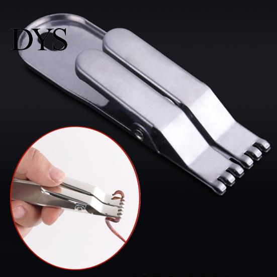 Stainless Steel Earthworm Bloodworm Bait Hook Clip Clamp Fishing Tackle Tool