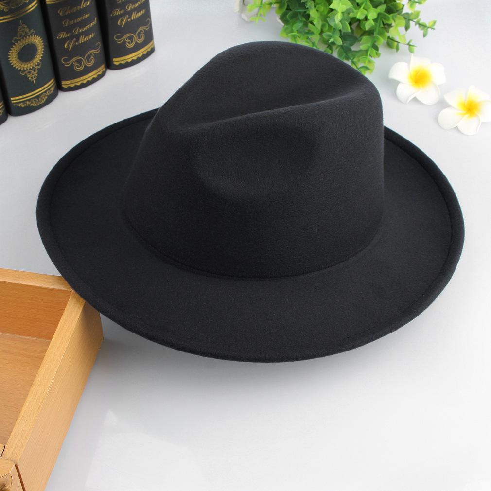 Chapeaux Fedora en Laine Européens et Américains pour Femmes: Style Automne/Hiver avec Chapeaux Jazz Rétro Français à Large Bord