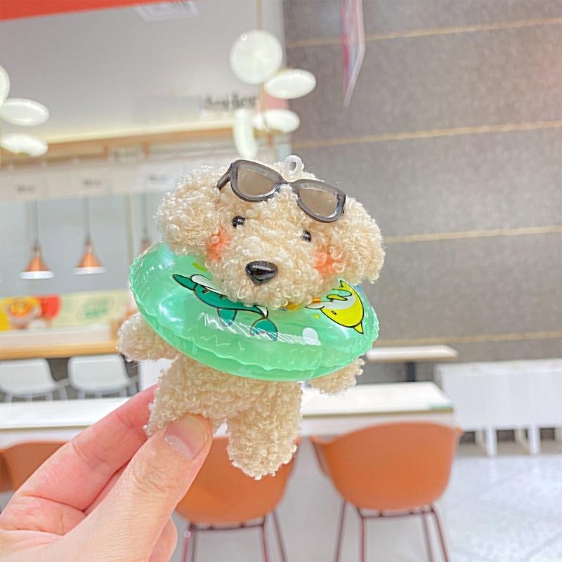 Small Dog Keychain Soft and Adorable Stuffed Animal for Bags and Keys Personalized Keyrings Decoration for Women's Bag
