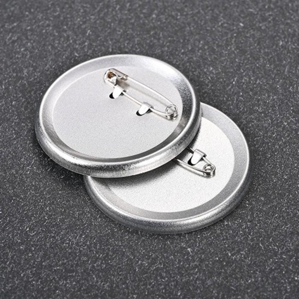 100pcs Blank Metal Brooch Clasps 25/58mm Button Maker Parts Pin Disk Pad  Brooches Jewelry