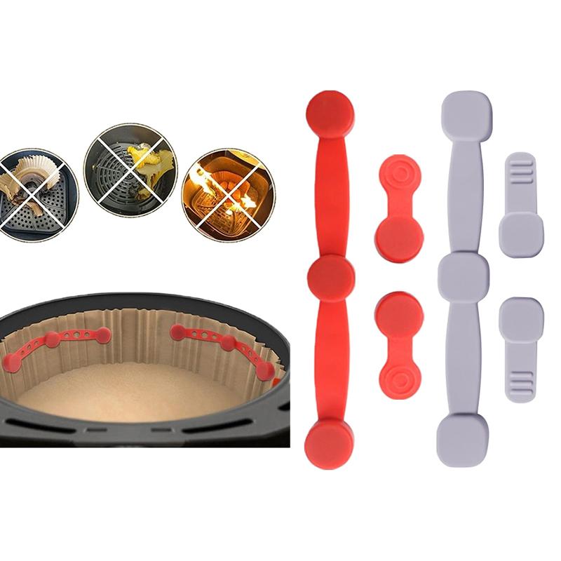 Reusable Air Fryer Magnetic Silicone Buckle Fixation Device Non-Scratch Design Magnetic Paper Holder High Temperature Removable