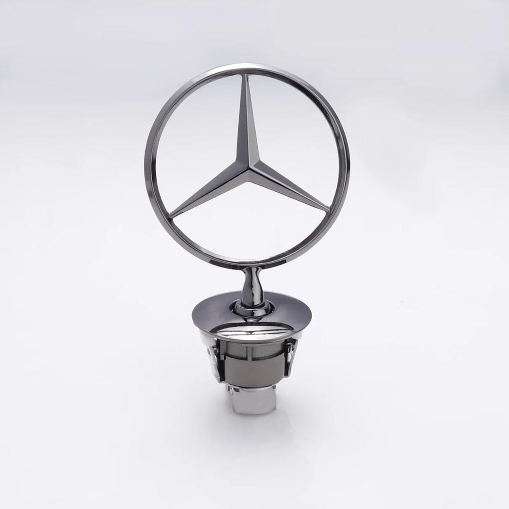AABGU1 1Pcs Mercedes Benz Car Front Bonnet Logo Emblem Zinc Alloy Badge ForW204 W220 C180 C200 E260 E300L Auto Decorate Accessories