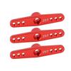 3Pcs 25T Aluminum Alloy RC Servo Arm Horn Long Type for 1 10 Remote Control Car Upgrade PartRed
