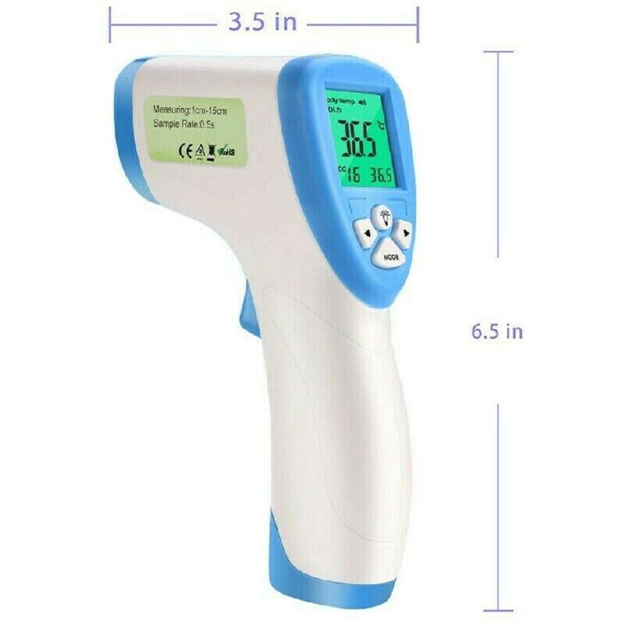 Digital 3 Colors IR Infrared Forehead Thermometer Gun fever Temperature Measurement Hs