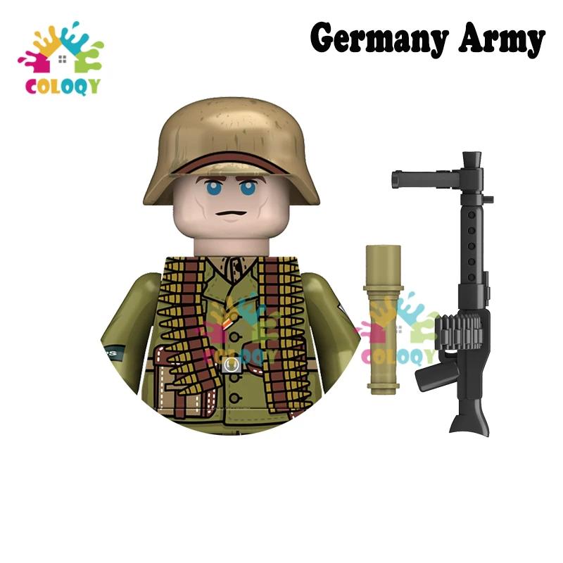 Kids Toys WW2 Military Army Sets Building Blocks Soviet US China Soldiers Mini Action Figures Medal Toys For Kids Birthday Gifts