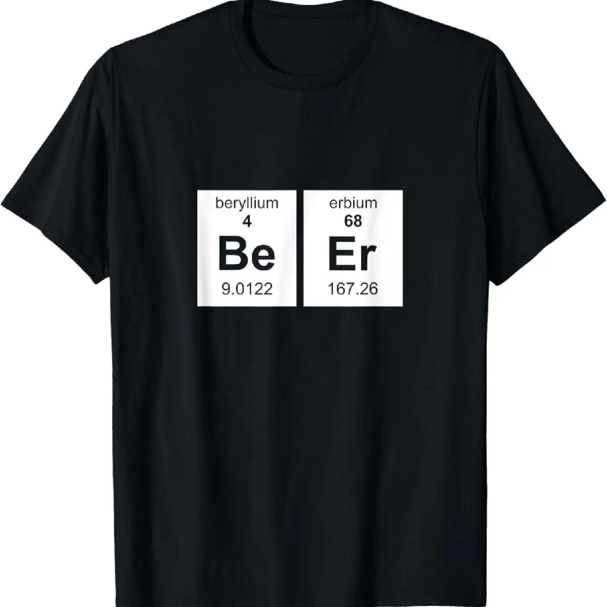 

Beryllium Erbium Beer T-Shirt Funny Tee XXXXXL різнокольоровий