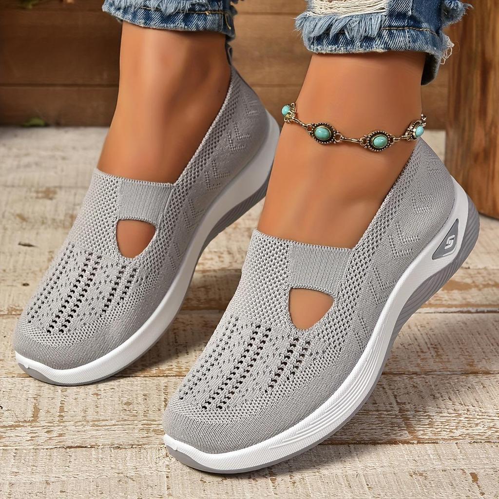 Big Size Casual Shoes,Comfortable Women's Cloth Shoes,Stirrup Flyweave Shoes,Breathable Lightweight Shoes