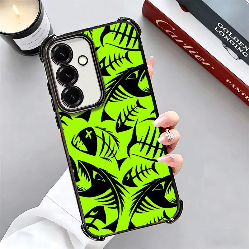Horror Zombie Skeleton Green Soft Phone Case For Samsung A17 A27 A07 A37 A57 A16 A56 A15 A55 A14 A54 A13 A53 A26 A36 A25 A35 A24
