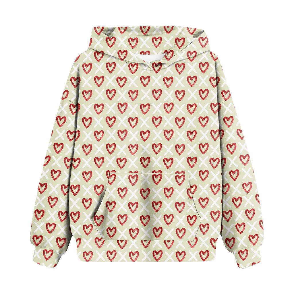 Hanorace pentru fete adolescente Hanorace cu mânecă lungă cu șnur Pulover drăguț supradimensionat