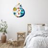 Metal Sun Outdoor Wall Art Decor, Large Size 17'' Sun Face Metal Wall Sculpture with Moon & Stars for Home Wall Decoration Living Room, Bedroom,