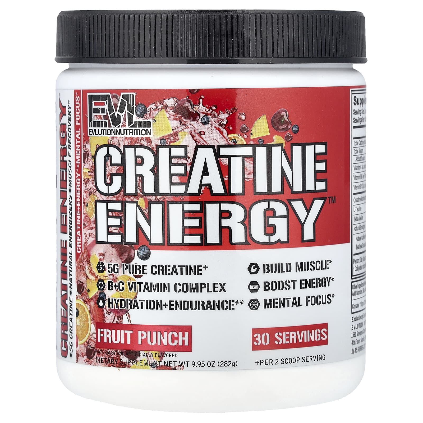 

EVLution Nutrition, Creatine Energy™, Fruit Punch, 9.95 oz (282 g)