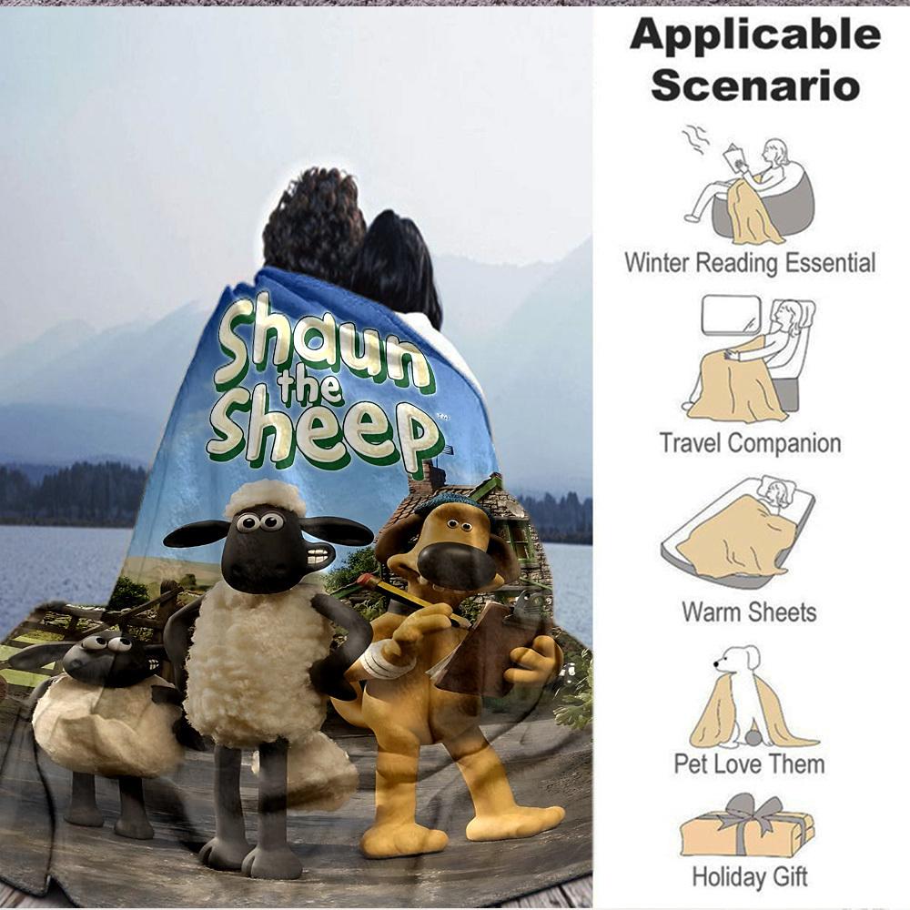 1 ks Ovce, Farmářská deka Univerzální na pohovku, do kanceláře, na postel