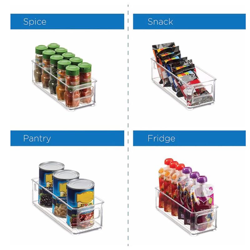 Buy Stackable Plastic Food Storage Bins Kitchen Refrigerator Organizer