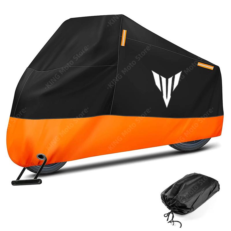 

Чехол YAMAHA водонепроницаемый для мотоцикла YAMAHA MT01 MT09 MT07 MT10 MT03 MT 09 07 03 10, чехол от пыли и дождя со светоотражающей полосой M оранжевый