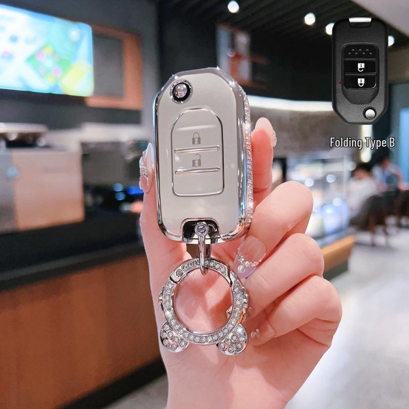 Car Key Case with Buckle Protection for Men and Women - Fits XRV, CRV, Haoying, Jieda, Civic Models.