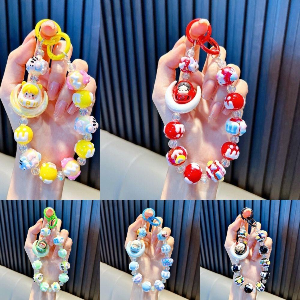 Moon Bag Pendant Keychain Colorful Phone Lanyard Trendy Mobile Phone Strap