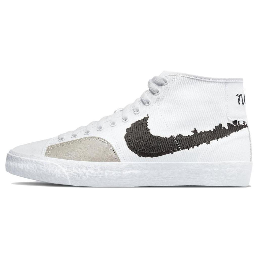 Nike Blazer Court Mid Premium SB White Black Unisex Sneakers DM8553-100