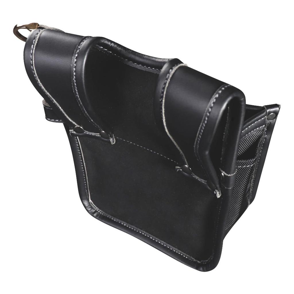 Fujiya Architectural Slim Waist Pouch, 1 Drawer, Black and Gold, Light PU Leather Series, AB-41BG
