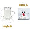 Borosilicate Glass Ghost Glass Cup with Handle Beer Cup Milk Cup Juice Cup  Halloween Party