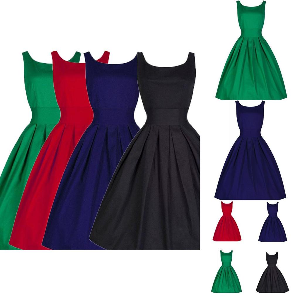 Elegant Vintage Women 1950s Sleeveless Cocktail Dress For Timeless Evening Parties