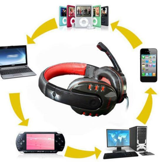 VP-X9 3.5mm Wired Over-ear Headphone HiFi Bass Surround Stereo Headset with Mic
