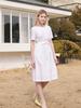 Koes Cotton Pleated Dress_White