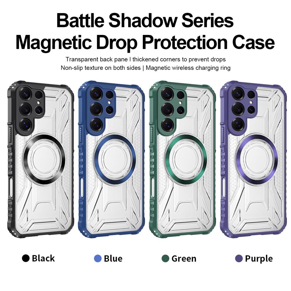 KEYSION Husă Magnetică Transparentă pentru Samsung S22 S23 Ultra 5G S23+ Husă Spate Telefon Antishock pentru pentru Galaxy S23 S21 S20 FE 5G