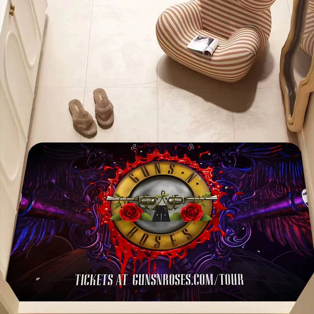 Cool Band G-Guns N-N R-Roses Rock Room Mats Anti-slip Absorb Water Long Strip Cushion Bedroon Mat Household Carpets