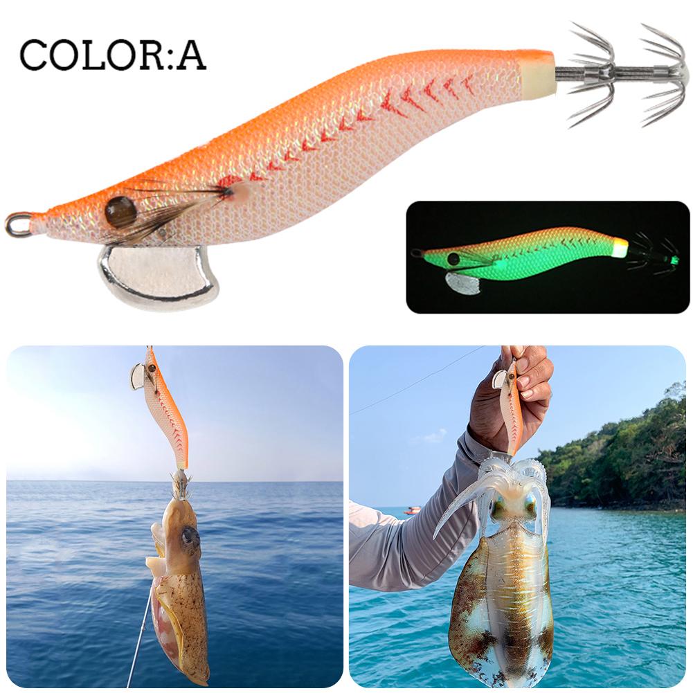 Octopus Cuttlefish Fishing Bait Luminous Fishing Bait Vivid with Squid Hook Lure Hook Fishing Tackles Fluorescent Fishing Lures